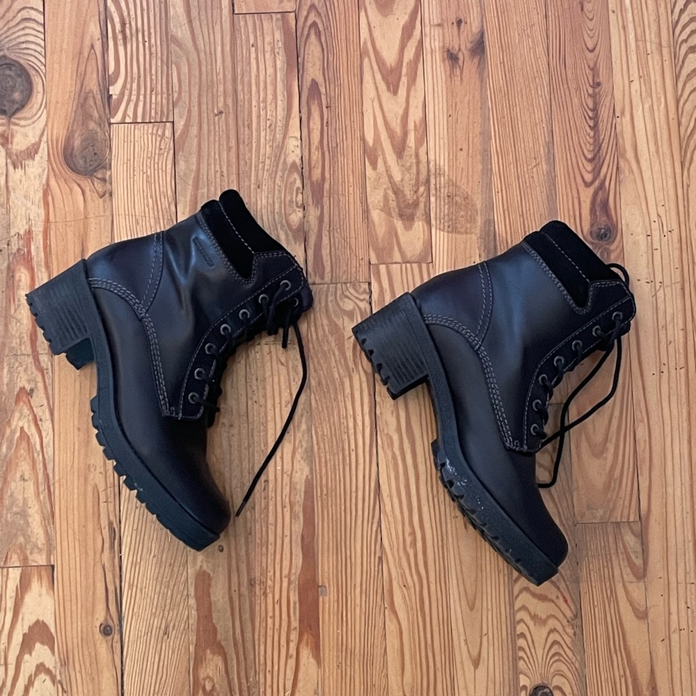 black water-proof Cougar combat boots